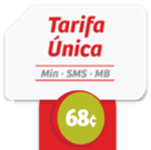 Tarifa única, min, sms, mb $80c